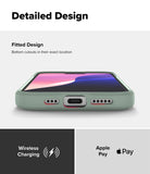 iPhone 16 Plus Case | Onyx - Close-up of phone case bottom showing precise speaker and charging port cutouts with wireless pay icons.