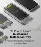 iPhone 16 Plus / 15 Plus Screen Protector | Easy Slide Tempered Glass - iPhone 16 Plus / 15 Plus Screen Protector - Clear installation tray with tempered glass for easy smartphone application.