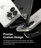 iPhone 16 Pro Max / 16 Pro | Camera Glass [2 Pack] - Three iPhone 16 Pro phones with camera lens protectors installed.