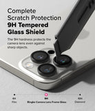 iPhone 16 Pro Max / 16 Pro | Camera Lens Frame Glass - Utility knife blade scratching a tempered glass lens protector.