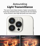 iPhone 16 Pro Max / 16 Pro | Camera Lens Frame Glass - Comparison showing clearer, brighter fire imagery with Ringke.