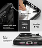 iPhone 16 Pro Case | Fusion-X - Features strap hole, protective film, wireless charging, Apple Pay, and precise bottom cutouts.