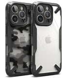 iPhone 16 Pro Max Case | Fusion-X - Two rugged black protective cases with clear and camo back panels for iPhone 16 Pro Max.