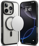 iPhone 16 Pro Case | Fusion Bold Magnetic - Clear case with magnetic ring and black frame shown with iPhone 16 Pro.
