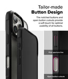 iPhone 16 Pro Case | Fusion Bold - Close-up of phone case buttons showing notched design, open cutouts, and fine aperture lines.