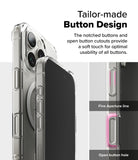 iPhone 16 Pro Case | Fusion Magnetic - Clear phone case showing detailed button cutouts and tactile design features.