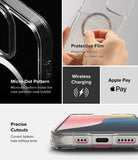 iPhone 16 Pro Case | Fusion Magnetic - Clear case features, protective film, micro-dot pattern, wireless charging, and cutouts.