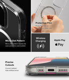 iPhone 16 Pro Case | Fusion Magnetic Matte - Features showing protective film, micro-dot pattern, wireless charging, and precise cutouts.