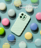 iPhone 16 Pro Case | Macaron Silicone Magnetic - Mint green magnetic phone case surrounded by colorful macarons.