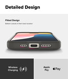 iPhone 16 Pro Case | Onyx - Close-up of phone case bottom showing precise cutouts for charging port and speakers.