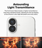 iPhone 16 Plus / 16 | Camera Glass [2 Pack] - Comparison showing clearer, brighter fire imagery with Ringke lens glass.