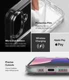 iPhone 16 Case | Fusion Card - Features micro-dot pattern, protective film, wireless charging, Apple Pay, and precise cutouts.