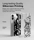 iPhone 16 Case | Fusion Design - Exploded view of a clear phone case with a Seoul map print and an interior graphic layer.