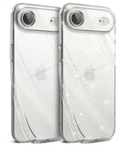 iPhone Air Case | Air - Two clear iPhone cases, one plain and one with subtle glitter, shown from the back.