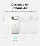 iPhone Air | Camera Glass - Comparison chart showing iPhone Air is the only compatible model among four iPhone variants.