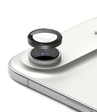 iPhone Air | Camera Lens Frame Glass - A black protective glass ring hovering above the silver iPhone camera lens.