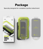 iPhone Air Screen Protector | Easy Slide Privacy Tempered Glass - iPhone Air Screen Protector - Packaging, green installation tray, and privacy tempered glass for iPhone Air.