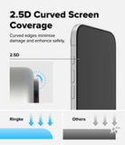 iPhone Air Screen Protector | Easy Slide Tempered Glass - iPhone Air Screen Protector - Diagram showing 2.5D curved edges on a smartphone screen for enhanced impact protection.