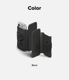 iPhone Air Cover | Folio Grip Wallet Magnetic - Black folio phone case with card slots and magnetic charging ring.