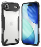 iPhone Air Case | Fusion-X - Black rugged protective case with clear back and reinforced corners shown from front and back.