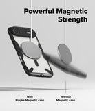 [Bundle] iPhone Air | Fusion-X Magnetic - A magnetic disc sticks to a Fusion-X case while another falls away, showing magnetic strength.