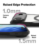 iPhone Air Case | Fusion-X Magnetic - Close-up showing 1.0mm camera edge and 1.5mm screen bezel protection on a phone case.