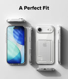 iPhone Air Case | Fusion Card - Clear iPhone case with integrated card slot shown from multiple angles on a white background.