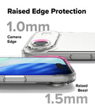 iPhone Air Case | Fusion - Clear phone case highlighting 1.0mm camera edge and 1.5mm screen bezel protection.