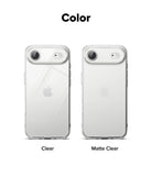 iPhone Air Case | Fusion - Two iPhone cases side-by-side, one in glossy clear and one in matte clear finish.