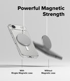 iPhone Air Case | Fusion Magnetic Matte - A phone with a magnetic case stays attached to a charger while another falls.