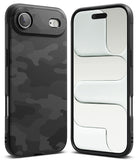 iPhone Air Case | Onyx - Black camouflage textured phone case shown from back and front views against a white background.