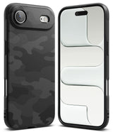 iPhone Air Case | Onyx - Black camouflage textured phone case shown from back and front views against a white background.