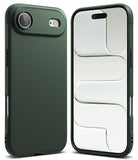 iPhone Air Case | Onyx - Dark green textured iPhone case shown from back and front with a minimalist abstract screen design.