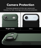 iPhone Air Case | Onyx - Comparison showing the raised, protective camera bezel of the Ringke Onyx case versus a standard case.