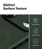 [Bundle] iPhone Air | Onyx Magnetic - Close-up of a textured dark green phone case with icons for non-slip, impact protection, and TPU.