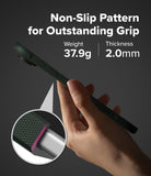 [Bundle] iPhone Air | Onyx Magnetic - Hand holding a slim black phone case with a textured non-slip grip, 37.9g weight, and 2.0mm thickness.
