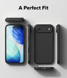 iPhone Air Case | Silicone Magnetic - Multiple views of a black silicone iPhone case showing front, back, and side profiles.