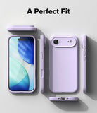 iPhone Air Case | Silicone Magnetic - Exploded view of a light purple iPhone case showing front, back, and side profiles.