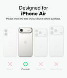 iPhone Air Case | Silicone Magnetic - Comparison chart showing iPhone Air is the only compatible model among four phones.