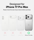 [Bundle] iPhone 17 Pro Max | Alles - iPhone 17 Pro Max - Comparison chart showing iPhone 17 Pro Max is the only compatible model among four phone silhouettes.