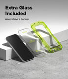 [Bundle] iPhone 17 Pro Max | Fusion-X Magnetic - iPhone 17 Pro Max | Fusion-X Magnetic - Smartphone, tempered glass screen protector, and green installation frame.