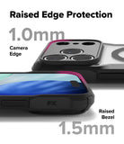iPhone 17 Pro Max Case | Fusion-X Magnetic - Close-up showing 1.0mm camera edge and 1.5mm screen bezel protection.