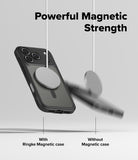 [Bundle] iPhone 17 Pro Max | Fusion Bold Magnetic Matte - iPhone 17 Pro Max | Fusion Bold Magnetic Matte - A magnetic charger holds a cased phone while another falls away.