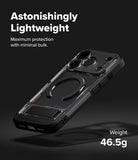 iPhone 17 Pro Max Case | UX Magnetic - Lightweight black magnetic phone case with camera protection and kickstand.