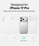 iPhone 17 Pro Screen Protector | Easy Slide AR Tempered Glass - iPhone 17 Pro Screen Protector - Comparison chart showing iPhone 17 Pro as the only compatible model among four devices.