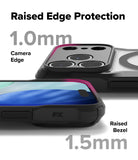 iPhone 17 Pro Case | Fusion-X Magnetic - Close-up of phone case showing 1.0mm camera edge and 1.5mm screen bezel protection.