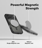 [Bundle] iPhone 17 Pro | Fusion Bold Magnetic Matte - iPhone 17 Pro | Fusion Bold Magnetic Matte - A magnetic case holds a phone securely while a phone without it falls.