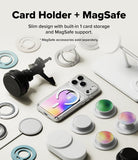 iPhone 17 Pro Case | Fusion Card Magnetic - Card holder with MagSafe support on a white surface with accessories.