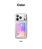 iPhone 17 Pro Case | Fusion Card - Clear phone case holding a gradient-colored card on the back.