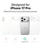 iPhone 17 Pro Case | Onyx Magnetic - Comparison chart showing iPhone 17 Pro highlighted with a green checkmark.